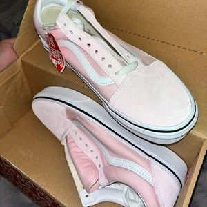 Old Skool Vans Blushing/True White Size 8